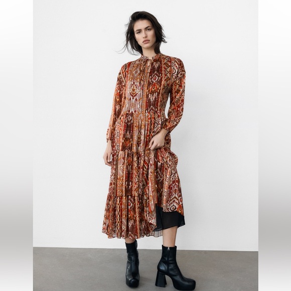 Zara Dresses Zara Printed Midi Dress Size M Poshmark
